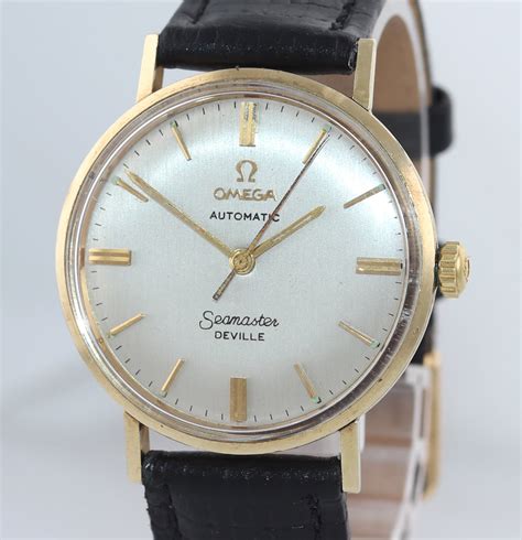 vintage omega seamaster deville 14kt gold watch|omega deville Seamaster vintage.